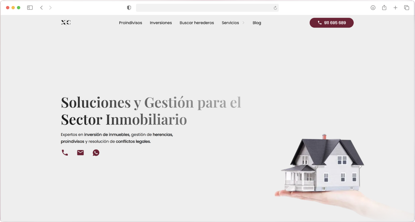Versión en escritorio del proyecto