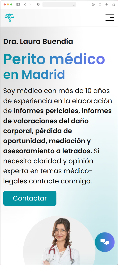 Versión en móvil del proyecto